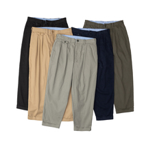 SOGATA retro loose double pleated tapered ankle-length pants Japanese Harajuku casual pants spring and summer Tide brand men