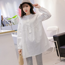 Maternity Autumn Suits Fashionable Mid-Length Shirts Dresses Loose Long-Sleeve Shirts Tops Two-piece Sets Spring and Autumn Styles