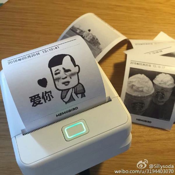 文艺系萌物好玩到爆 MEMOBIRD咕咕机热敏打印机 标签/照片
