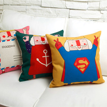 Exclusive Cartoon King Cotton Numb Holding Pillow Cover Sofa Cushions Leaning On Bag Car Leaning Pillow Home Square Sleeper Nap Pillow Waist Pillow