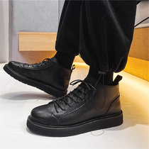 Shoes Mens Winter Board Shoes Sun leather casual leather shoes 2021 new trends 100 hitch Martin boots High Tide Shoes