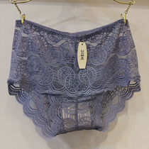 Three ancient courtesas waist cotton crotch full lace soft shorts head sexy triangular underpants Summer thin Breathable Lady