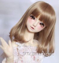 1 4 points 3 points BJD DD DY baby wig high temperature Silk (honey tea · Big Pear Flower) and short shoulder hair-Ⅱ