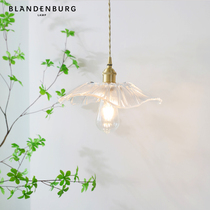 Day-style retro light brass chandelier Creative Light Luxury Bedroom Headboard Lamp in the house Balcony Genguan Internet Red Restaurant Light