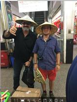 Bamboo straw hat big along straw hat farmer hat hat tourism rain hat three-leaf bamboo hat dance hat