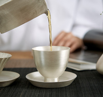 16 open ceramic single cup master cup teacup three-color sterling silver red and black glaze simple tea cup household cup