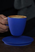 16 open cup Ideal series Clear sky solid color handmade ceramic silver color latte Kabu hand-brewed coffee cup Water cup