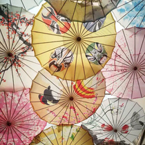Japanese style oil paper umbrella dance umbrella performance umbrella classical ceiling decoration handmade childrens diy props cloth umbrella