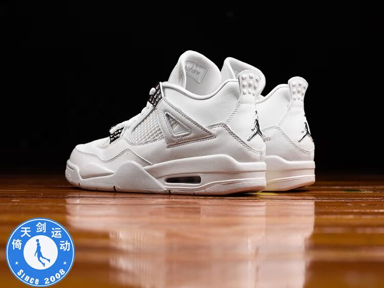 虎扑正品 air jordan 4 pure money aj4 乔4白银 纯白 308497-100