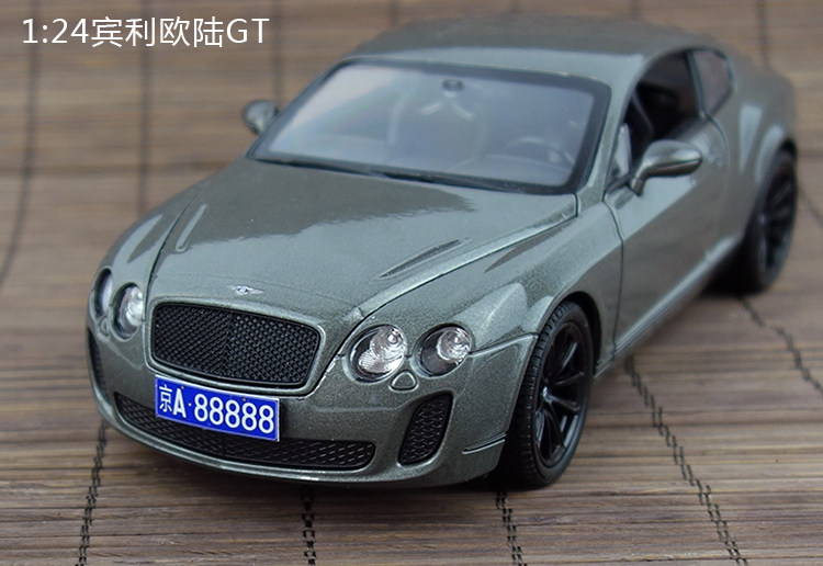 威利1:24宾利欧陆gt合金车模 仿真汽车模型 包邮可定制个性车牌