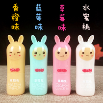 Candy flavored lip balm fruit flavored strawberry rabbit colorless moisturizing and durable moisturizing anti-dry and cracking childrens lipstick for girls