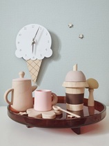 Custom INS Windy Simulated Wooden Overlay Coffee Tea Cup Nursery Decor Photography Props