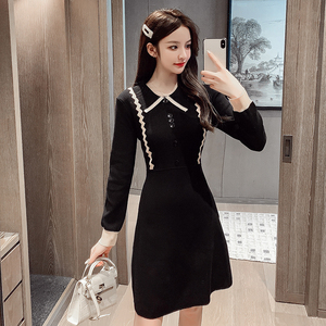 Knitted slim fit sweater long sleeve autumn winter fashion skirt