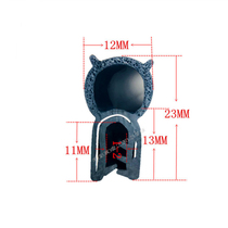Composite top bubble built-in skeleton sealing strip EPDM U-type rubber strip car door and window rubber strip ship oven