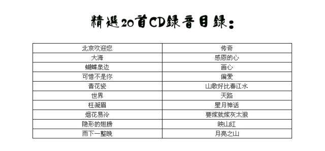 经典老歌500首目录