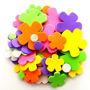 昆虫 儿童手工diy粘贴玩具 花朵昆虫星星月亮泡沫片 彩色eva贴片 新品