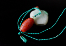 Tibet persimmon red old southern red agate big Lezi fashion antique jewelry