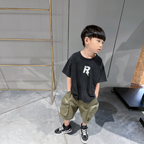 Bobo Pig Boy Dress CUHK Boy Boy Short Sleeve Summer Dress New Kid Half Sleeve Foreign Air Baby T-Shirt Blouse