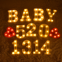 Tanabata letter lamp romantic surprise confession proposal creative supplies scene props decoration birthday digital lamp