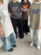 CryingCenter24SS 클래식 표준 로고 티셔츠 커플 느슨한 둥근 목 새 색상 스타일 솔론나 CryingCenter24SS 클래식 표준 로고 티셔츠 커플 느슨한 둥근 목 새 색상 스타일 솔론나