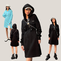 Zuai Homemade ( Double-sided air skirt ) Original design hooded zipper skirt skirt