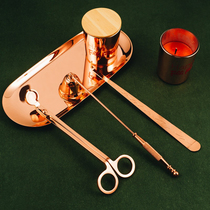 High-grade aromatherapy candle metal candle extinguishers candle hook Bell candle wick shear accessories special tool gift box three-piece set