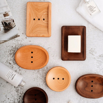 First see solid wood fertilizer soap box wooden Japanese style creative soap box bathroom drain handmade soap box