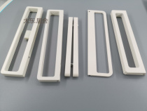 Minimalist moving door pull hand handle Sliding Door Aluminum Alloy Glass Fine Rim Enamel White Elegant White Ivory White Handle