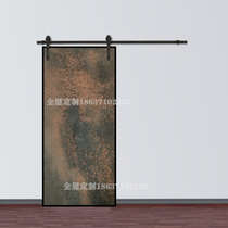 郑州定做极简铝木生态门吊轨谷仓门单扇侧装移门免漆门铝包边门扇