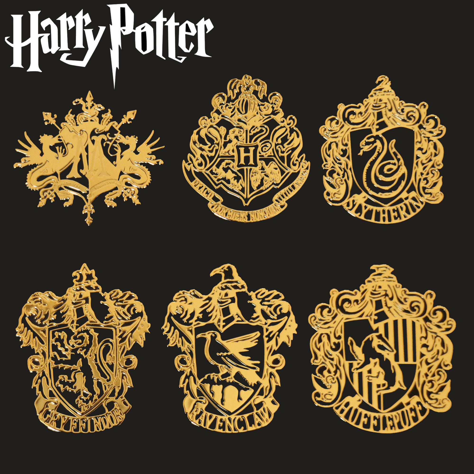 哈利波特harry potter霍格沃茨魔法学校院徽马尔福周边金属贴纸
