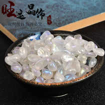 High-quality electroplating moonstone crushed stone crushed stone grain blue moon light fish tank flower decorated with view crushed stone crystal magnet ornament