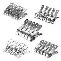 Large clip Stainless Steel Clotheson small Number of cool clothes Clothes Clips Clothespin Clothesline Windproof Clips Clothes Hanger Sunburn