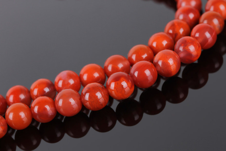 92.45克 天然南红玛瑙桶珠项链 486815