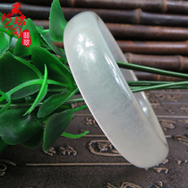 Natural ice seed through bright white jade bracelet jade bracelet Permeable Tangy Jade Bracelet Girl