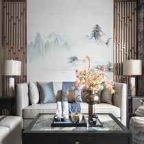 Modern Aesthetics New Chinese Grey Leather Sofa Boutique Villa Boilerplate Room Meditation Real Wood Furniture Manufacturer Direct