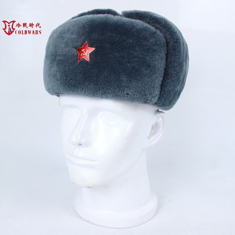 Cold War era reengrave Soviet Russia Ushakka cotton cap M69 Red Army Star Grey Winter Hat Planted from Lei Feng's Hat-Taobao