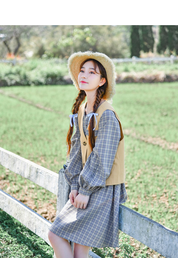 原创森女部落小众初恋连衣裙闺蜜装背带裙文艺风2019新款女装春装