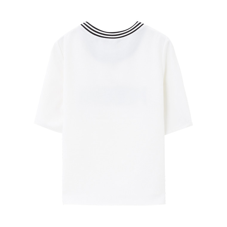 美特斯邦威2015秋装新款女短箱型套头短袖衬衫吊牌价139元