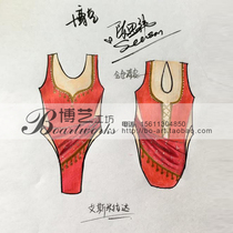 Boyi tailor-made synchronized swimming clothing flower tour competition clothing custom-made