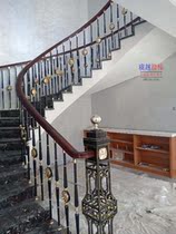 Modern light luxury assembled iron stair handrail guardrail railing column aluminum rod gold-plated