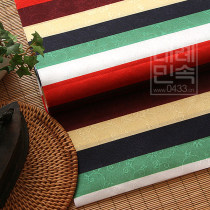 Korean imported color strip hanbok fabric width 110cm half a meter price color strip interval 2 4cm6 H-P07012
