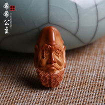 Handmade olive core dharma single seed single core olive Hu core carving men and women play bracelet accessories Back cloud Su Gong