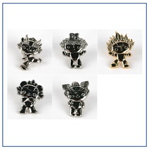 Olympic badge Fuwa mascot three-dimensional metal badge 5 Beijing Olympic official souvenirs