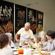 Custom shading line skewer grill shop roller curtain gourmet barbecue hot pot Malatang casserole LOGO advertising recipe curtain