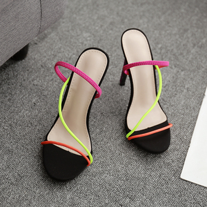 Women’s sandals high heels colored ribbons women’s shoes