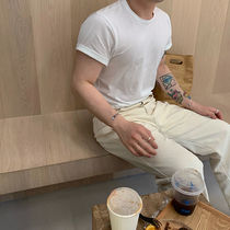 GAHKSTUDIO 2021 spring and summer classic simple solid color thin skin-friendly big brand Slim tee men and women