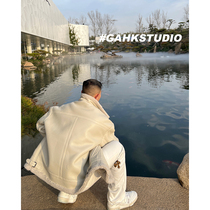 GAHKSTUDIO Korean designer Princes fur integrated flight jacket profile support sensation