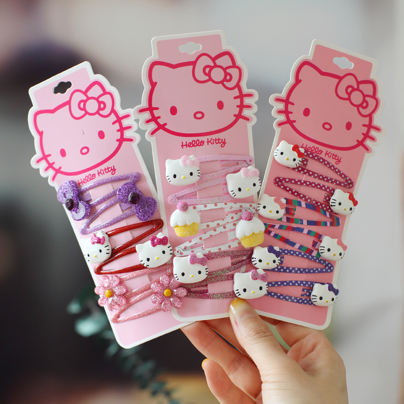 包邮热卖宝宝皮筋HELLOKITTY女童发饰品可爱kt猫卡通儿童夹子套装 Изображение 1 包邮热卖宝宝皮筋HELLOKITTY女童发饰品可爱kt猫卡通儿童夹子套装 Изображение 1