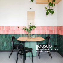 Fun ins net celebrity balcony bathroom tiles Nordic long glossy subway tiles Kitchen bar wall tiles