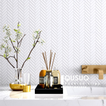 Nordic bathroom tile mosaic small white brick Ceramic custom parquet modern simple white kitchen wall brick